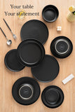 Dinnerware Sets for 4,Microwave Safe Plates and Bowls Sets,12 Piece Dylan Dish Set,Reactive Glaze Stoneware Dinnerware