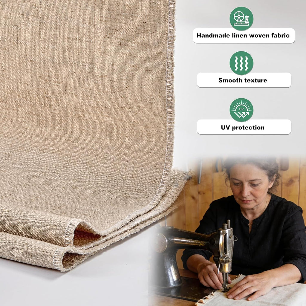 Blackout Roman Shades for Windows,Linen Fabric Roman Shades for Indoor Windows Cordless,Pull Down Window Blinds