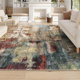 Lahome Modern Abstract Living Room Rug 8x10, Washable 8x10 Area Rugs for Bedroom Stain Resistant Non Slip