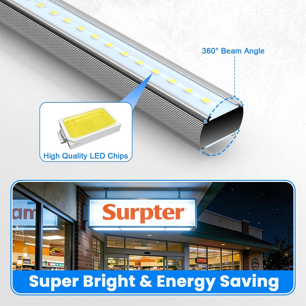 360 Degree T8 T10 T12 3.5ft 28w LED Tubes, 4-Pack