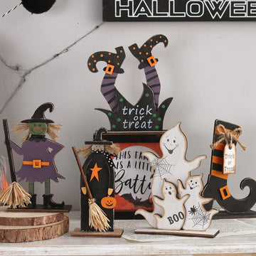 Halloween Witch/Ghost/Shoes Decoration Home Table Decor - Set of 5