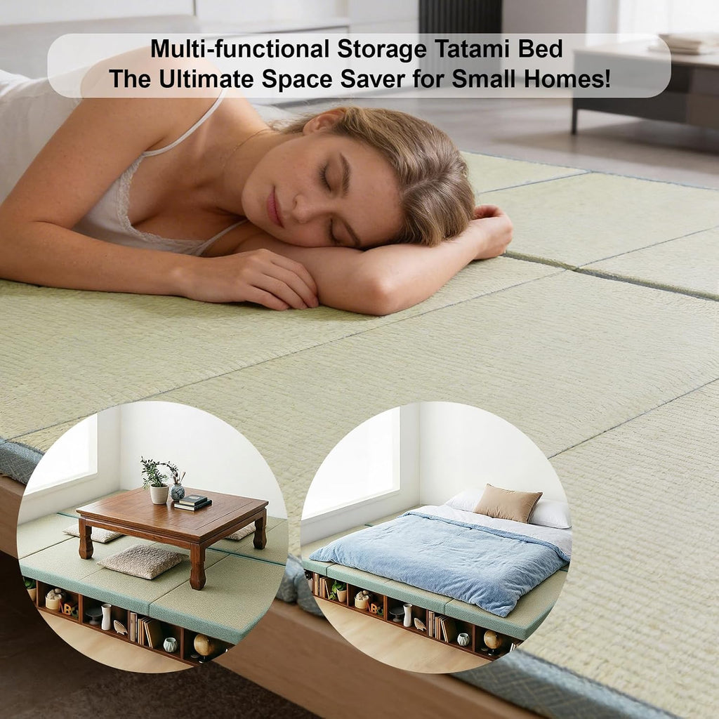 Tatami Mat, Tatami, Rug, Foldable Mattress, Roll up Rug, Japanese Floor Mattress, Floor Sleeping Japanese Futon