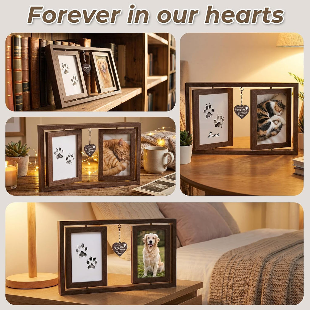 Pet Memorial Frame - 360° Rotating Double Sided 4x6 Photo Frame