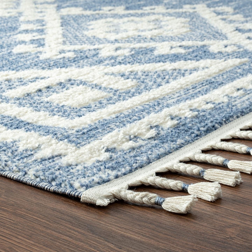 South Western Geometric Area Rug Blue
