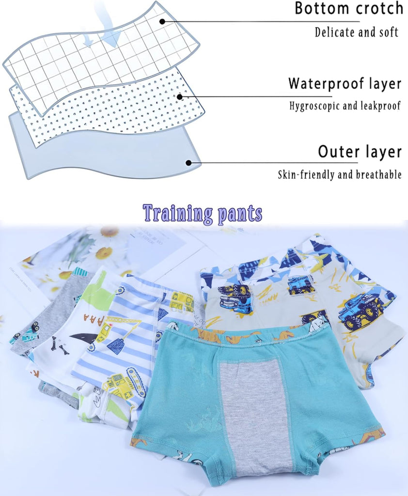 Toddler Boys Trainer Underwear Little Kids Boy Boxer Briefs