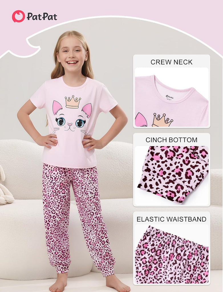 Girls Pajamas Set Kids 2 Piece Sleepwear Comfortable PJs