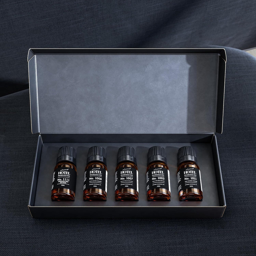AirScent Hotel Diffuser Oil Gift Set - Most Popular 5-Star Hotel Scents | 5 Pack - 10 mL, 0.34 fl oz Fragrance Oil