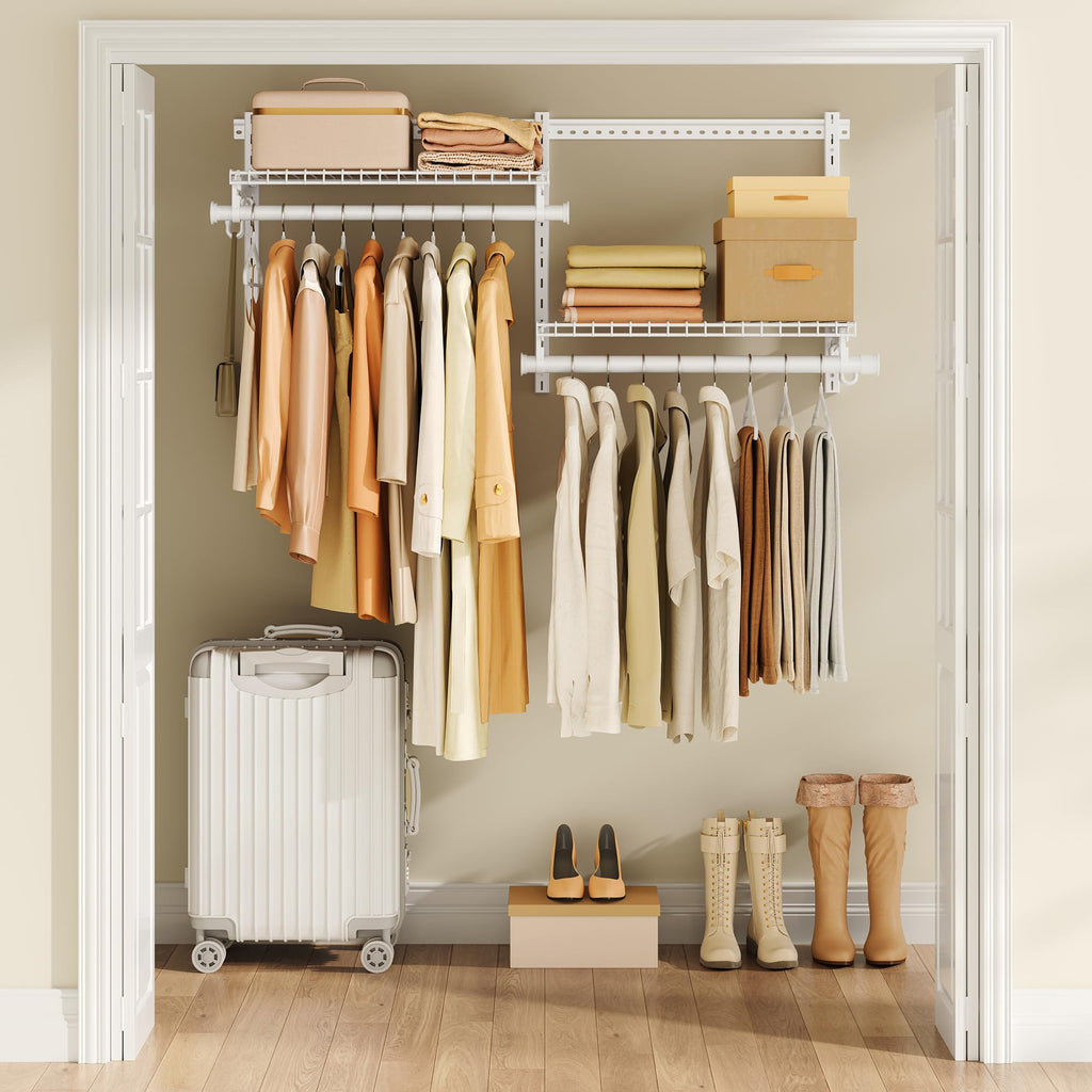 Closet System, Closet Insert Organizer, 2-4 ft Closet Shelves