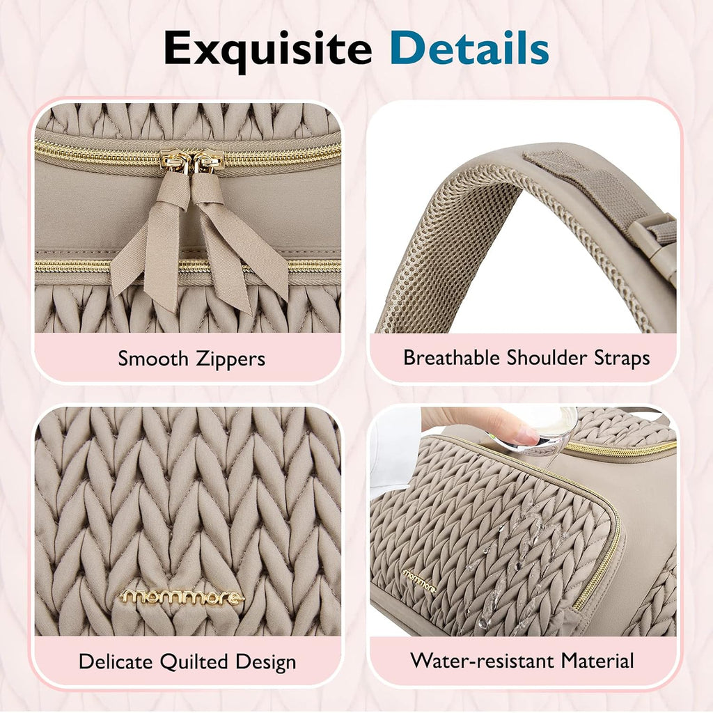 Diaper Bag Backpack, Stylish Mini Baby Bag with Changing Pad