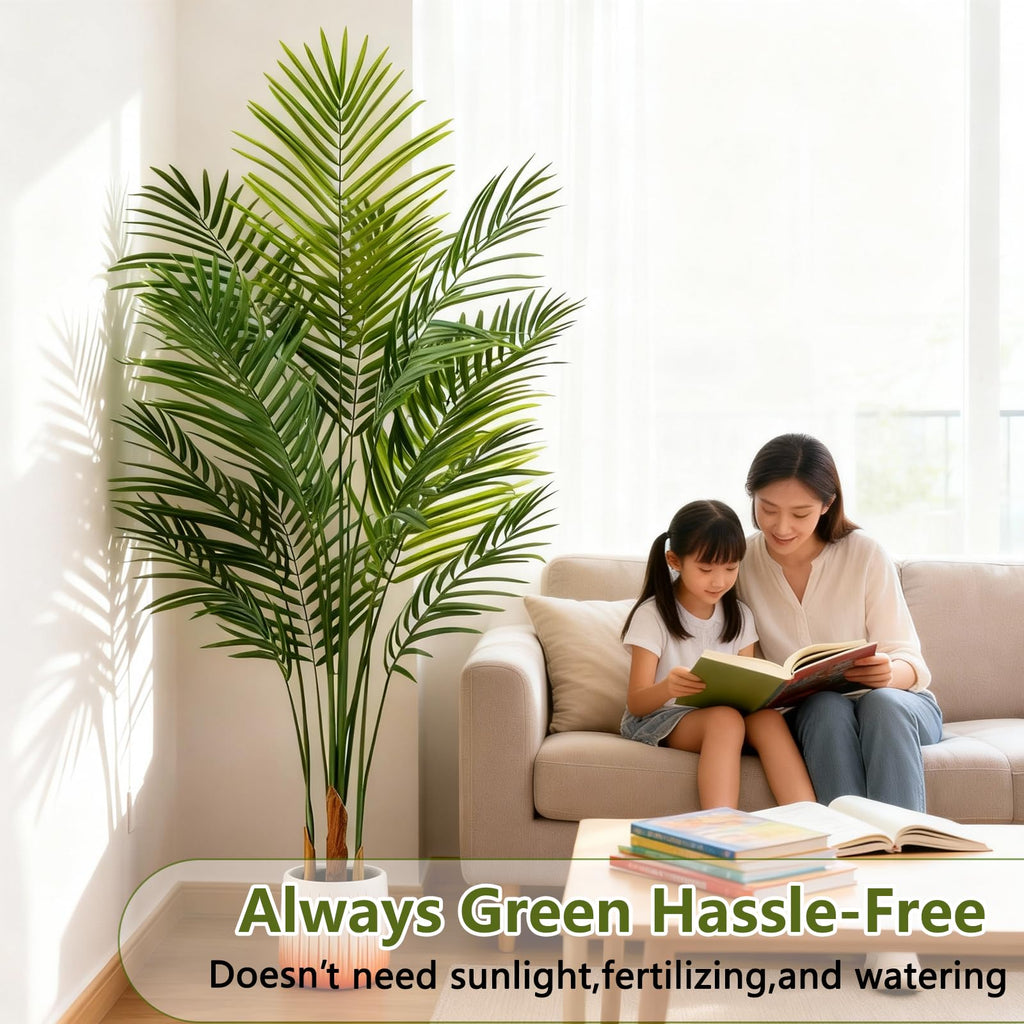 Artificial Palm Tree Indoor 5ft, Large Fake Tropical Areca Palm Tree with 13 Trunks, Faux Dypsis Lutescens Floor