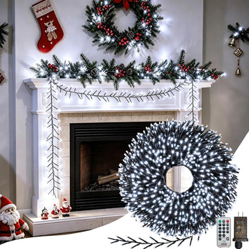 Cluster Lights 50 FT 1000 LED Firecracker String Light Cool White