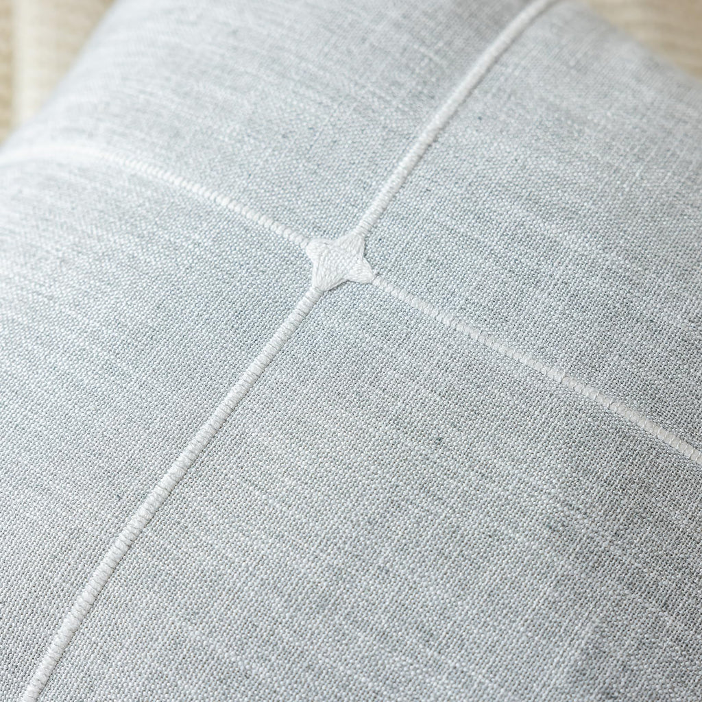 Pack of 2 Rustic Lattice Throw Pillow Covers (Plaid Grey, 12"x20")