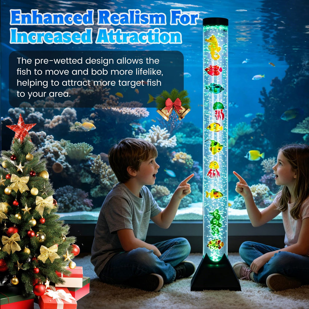 Inspired Nelson Style 4FT Sensory LED Water Bubble Tube Lamp with a Bracket