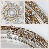 24.4 inch Decorative Ceiling Medallion for light fixtures, Silver and Gold Finish