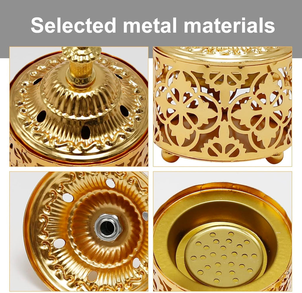 Arabic Incense Burner Metal Vintage Incense Holder Aroma Incense Burner Iron Art Incensestick Decorative Incense