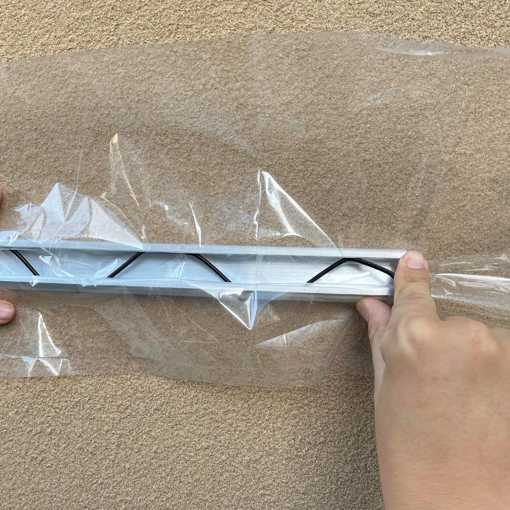 20 Set 6.6 Ft Greenhouse Lock Channel and Spring Wire, Aluminum Alloy Lock Channel and PVC Coated Spring Wires for