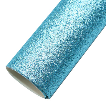 Chunky Glitter Fabric 1 Roll 11.8 x 55 inch Solid Color Christmas Faux Leather for DIY Bows Earrings Making Crafts