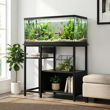 40-50 Gallon Aquarium Stand, Power Outlets, 4-Tier Open Storage