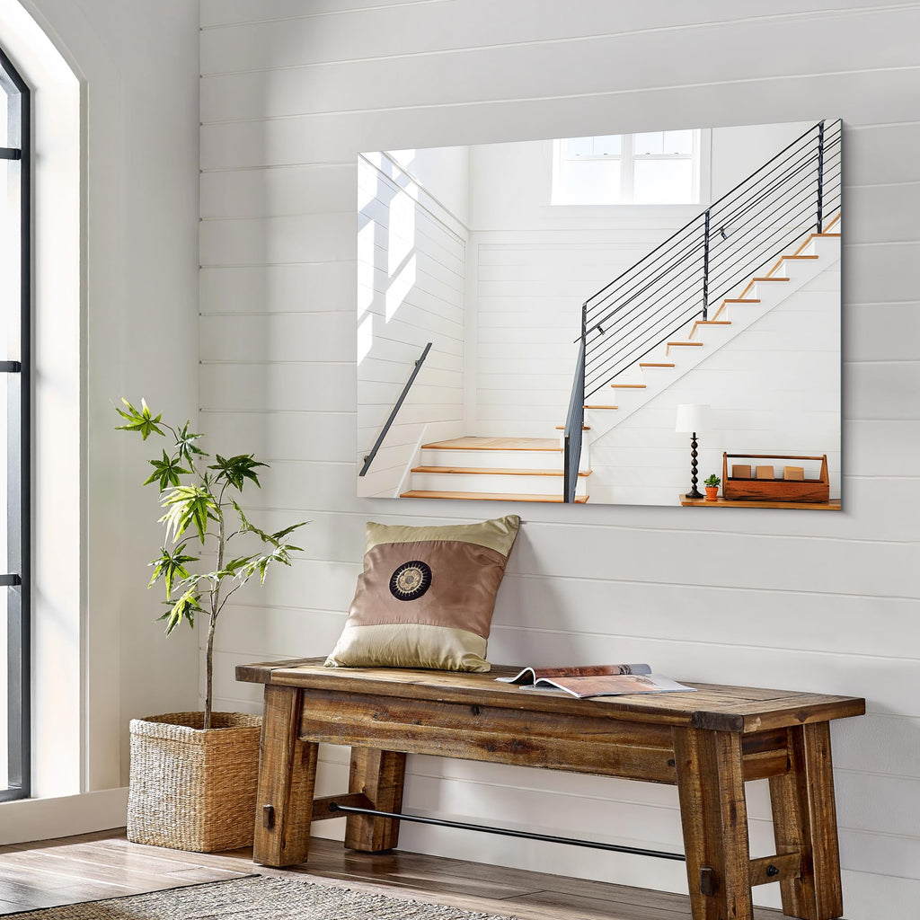Frameless Mirror, 30"x40" Bathroom Mirror for Over Sink, Unframed Vanity Mirror, Large Rectangle Mirror for Wall