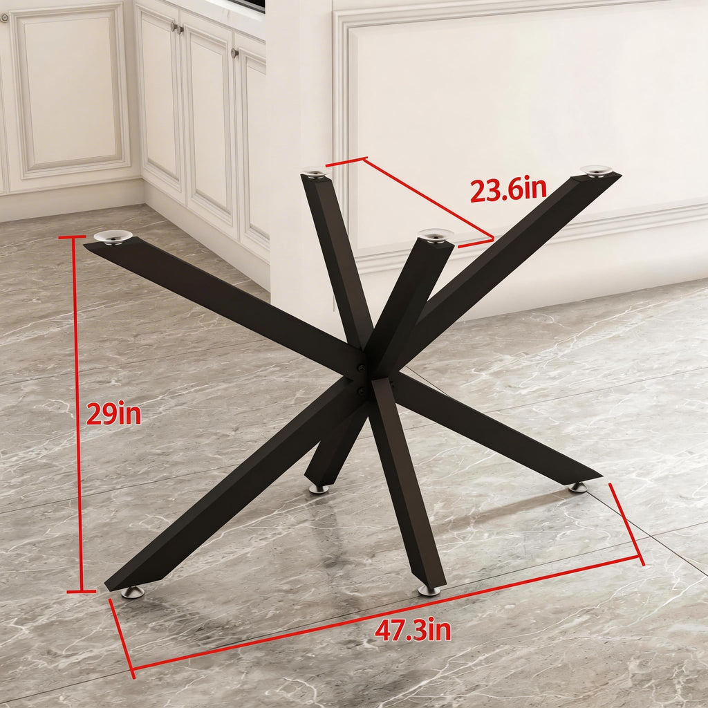28 Inch Metal Dining Table Base, 1200 LBS Load Suitable for Glass Tops
