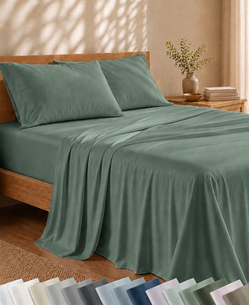 100% Viscose from Bamboo Sheets Queen, Sage