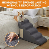 Dog Stairs for Small Dogs, 4-Step Dog Ramp for Bed 19.7" H, Dogs Steps for Bed, Couch
