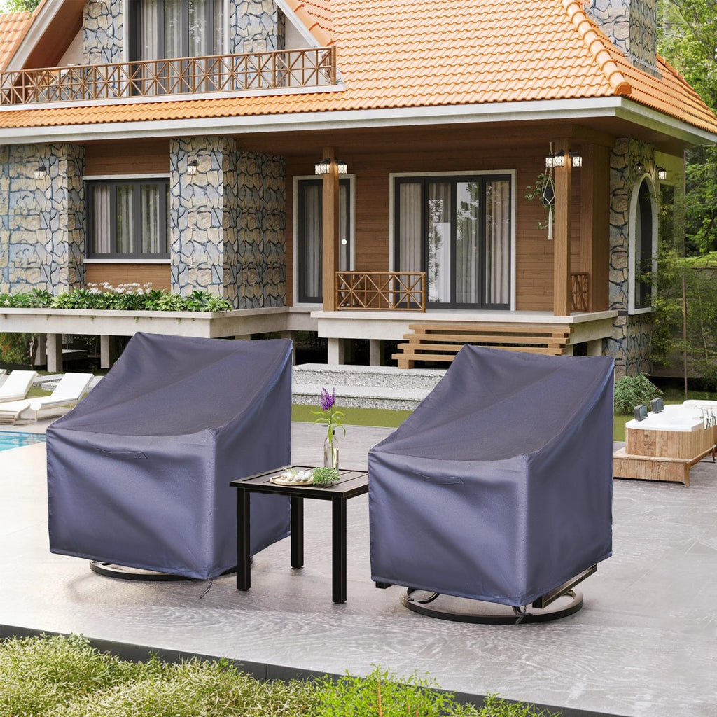 1 Pack, Waterproof Outdoor Furniture Chair Cover, Heavy Duty Patio Chair Cover 35"W x 39"D x 36"H, Grey