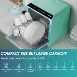 Portable Countertop Dishwashers, 5 Washing Programs Mini Dishwashers with 5 L Built-in Water Tank and Double-layered