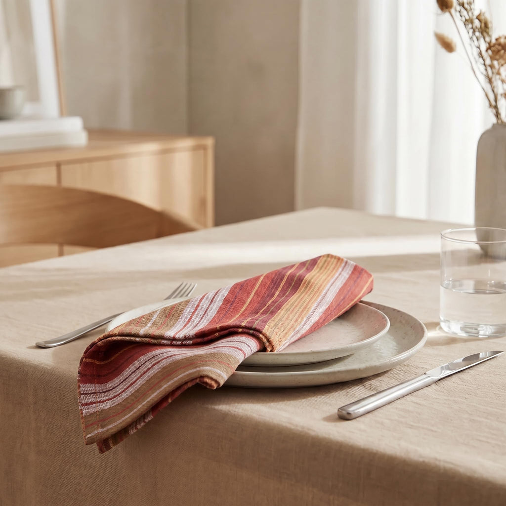 Cloth Napkins Cotton 20x20 (Set of 12) Fall Dobby
