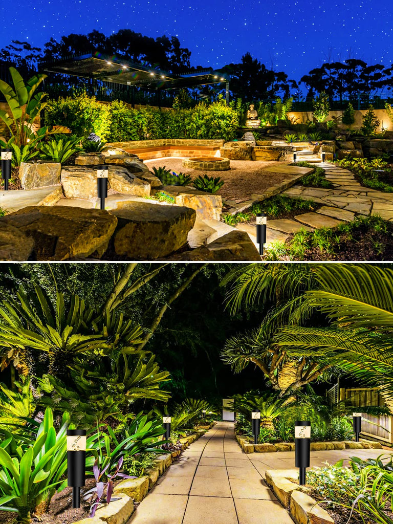 5W Low Voltage Landscape Pathway Lights with Connectors 12V Outdoor Landscape Lighting LED Bollard Path Lights Wired