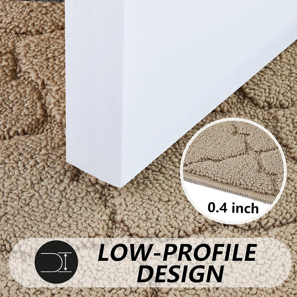 Indoor Door Mat 24" x 36", Dirt Trapper Door Mats, Beige | Non-Slip Entryway Rugs Washable, Trap Dirt Absorbent