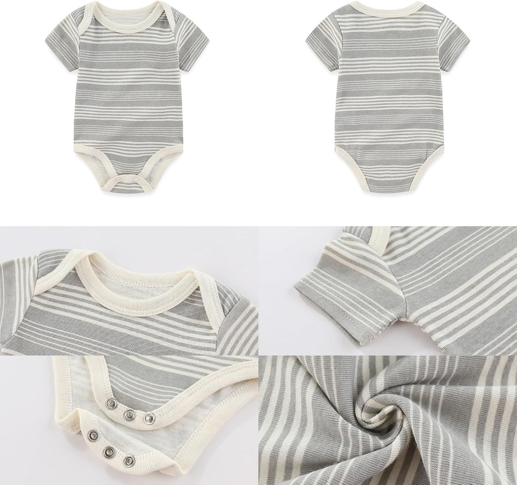 Baby Girls & Boys 5‐Pack Short Sleeve Bodysuits 0‐