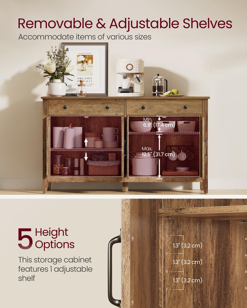 Farmhouse Buffet Cabinet and Coffee Bar Bundle