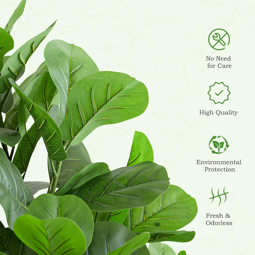 Artificial Fiddle Leaf Fig Tree 7FT, Large Faux Plants Indoor