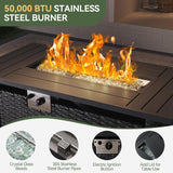 Aoxun Outdoor Patio Furniture Set with 44'' Fire Pit Table