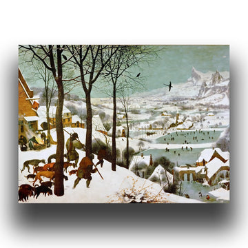 Pieter Bruegel The Elder Poster - Hunters in the Snow Print - Landscape Canvas Wall Art - Famous Painting