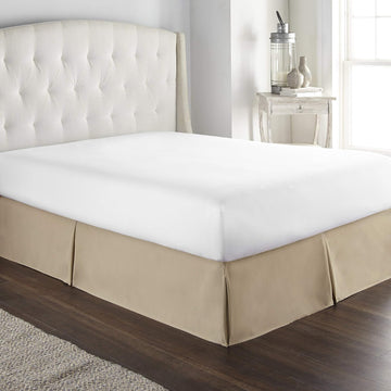 800 Thread Count 100% Natural Cotton Premium Quality Luxurious Box Pleated Bed Skirt Easy Fit with 18 Inch Drop