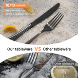 20-Piece Teardrop Silverware Set for 4, 18/10 Stainless Steel Flatware Set