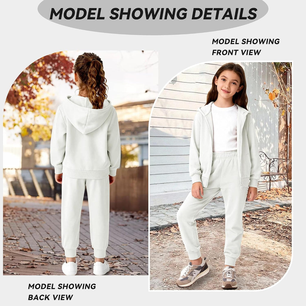 Boys 2 Piece Tracksuit Athletic Sweatsuits Sets Zipper Sweatshirt and Jogger Sweatpants Clothing Sets for Kids