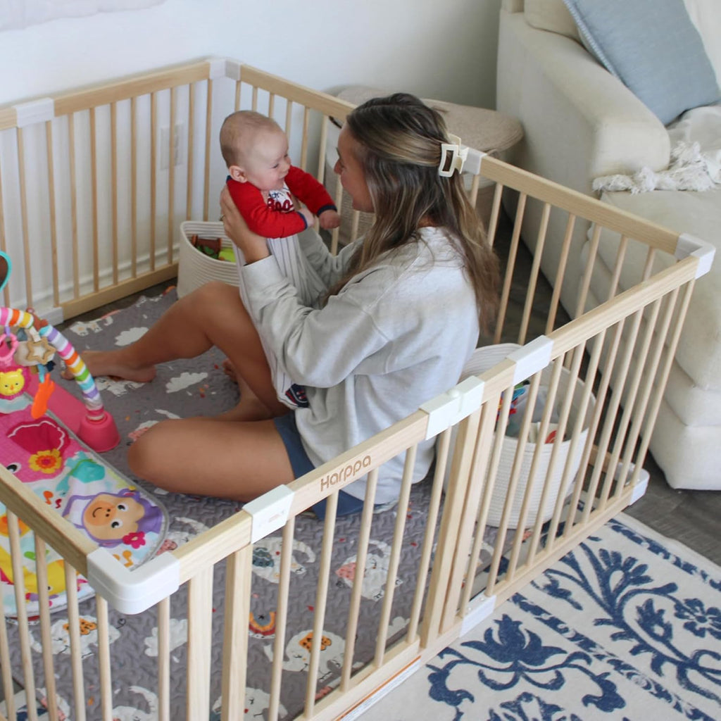 Grovi Wooden Playpen, Play Yard, Playpen for Babies and Toddlers | GREENGUARD Gold Certified, BSA Verified, New