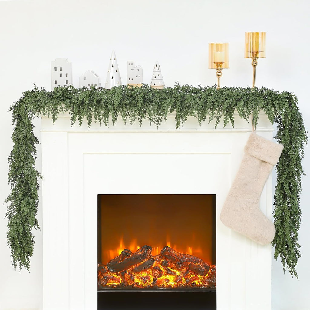 9 ft Artificial Cedar Garland for Christmas - Set of 9