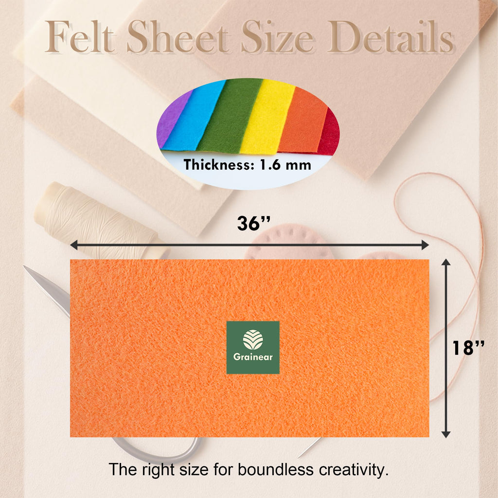 Pale Lime Yellow Soft Felt Sheet, 18" x 36", 1.6mm Acrylic Felt Fabric