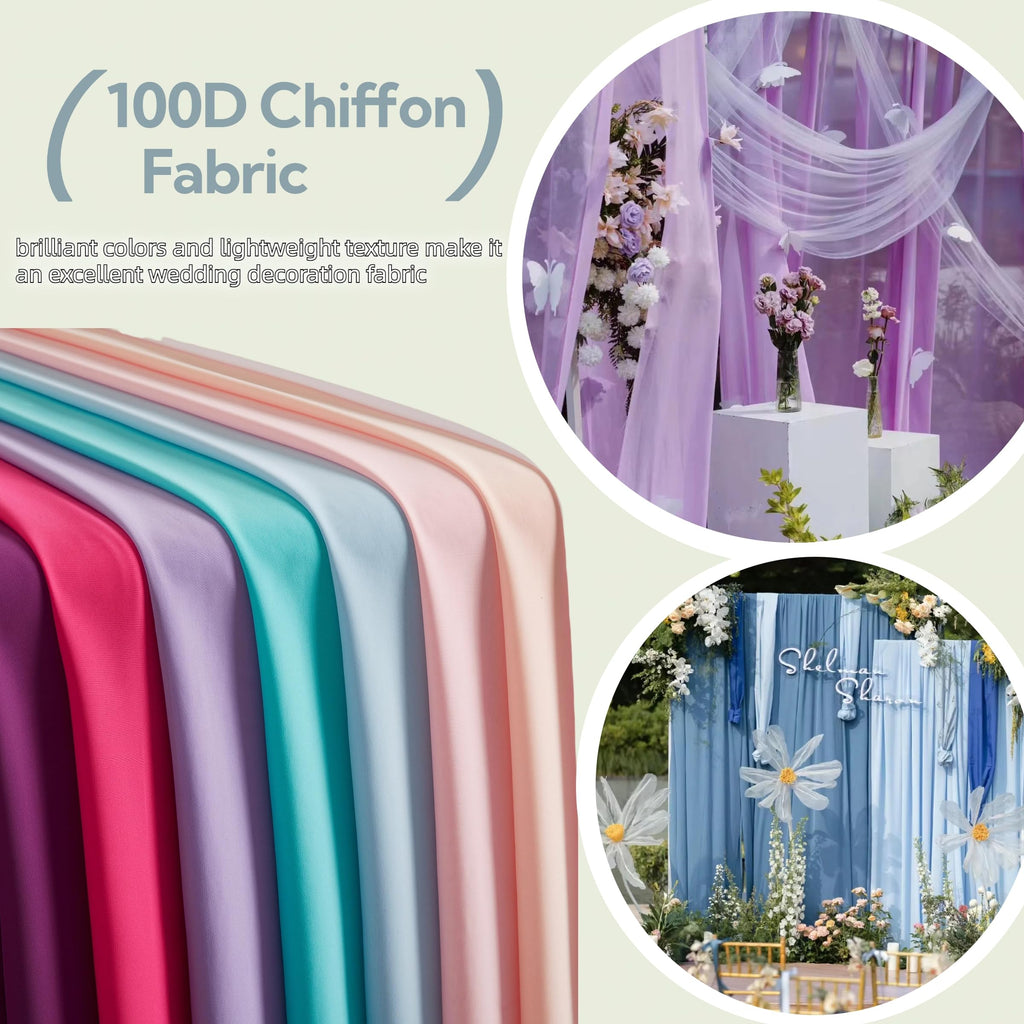 Light Purple Chiffon Fabric by The Yard, 60" Wide, 10 Yards