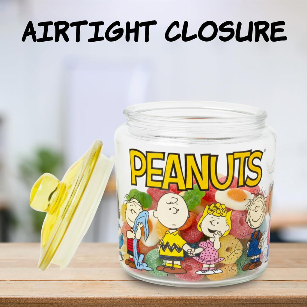 Peanuts Squad Featuring Snoopy, Glass Jar with Lid