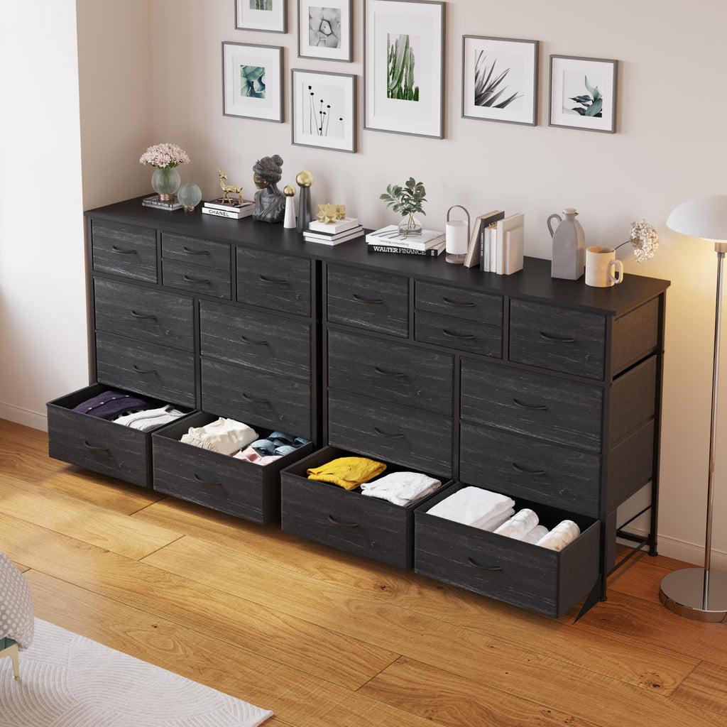 10 Drawers Dresser, Chest of Drawers for Closets, Black