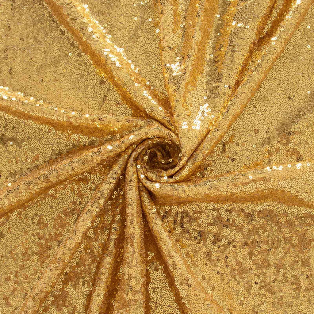 Sequin Gold Fabric 6 Feet Sparkly Fabrics by The 2 Yards Shiny Golden Material for Sewing Table Cloth, Backdrop, Party