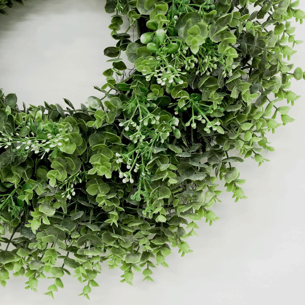 26'' Large Boxwood Wreath for Front Door Window Porch Artificial Boxwoods Greenery Leaves Outdoor Indoor Wreath Door