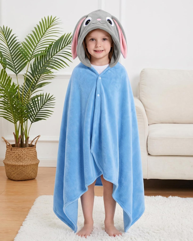 Hooded Bath Towels Kids Soft Unique Animal Design 3-13 Years