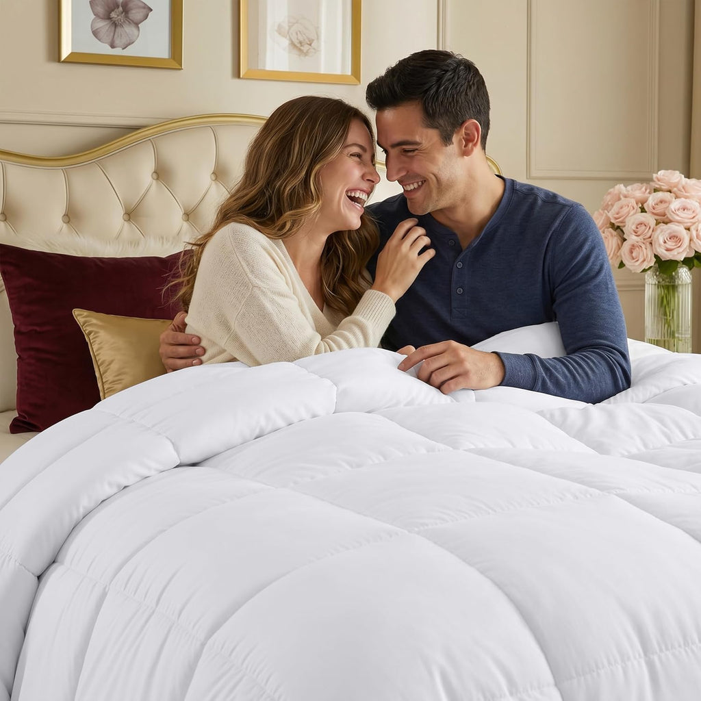 Duvet Insert, Comforters Queen 88 x 88 Inches, White
