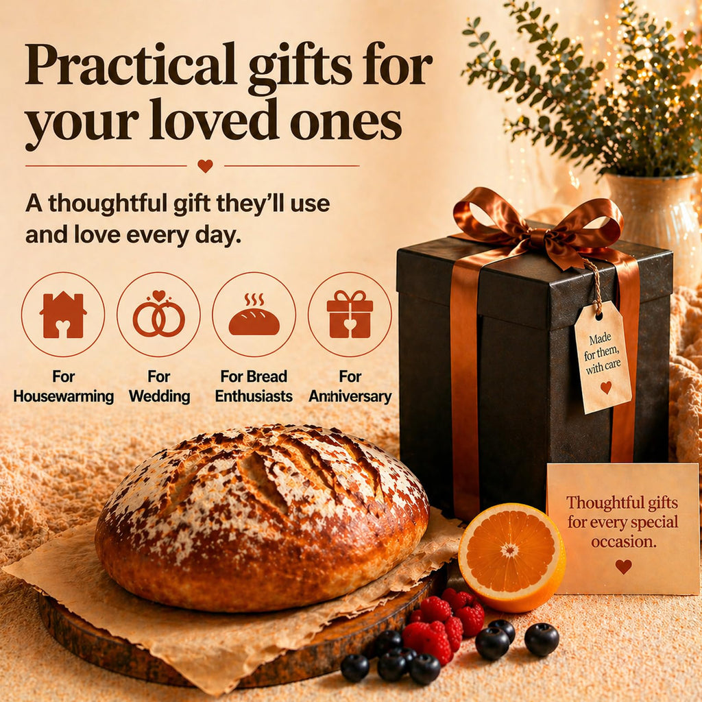 Terracotta Bread Saver Box with Gift Box, Internal 9.8"x5.1"x3.9" Small Bread Bin with Natural Bamboo Lid,Food-Safe